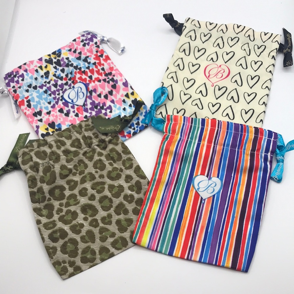 Brighton Set of 4 Drawstring Jewelry Pouches/Bags- Set #2